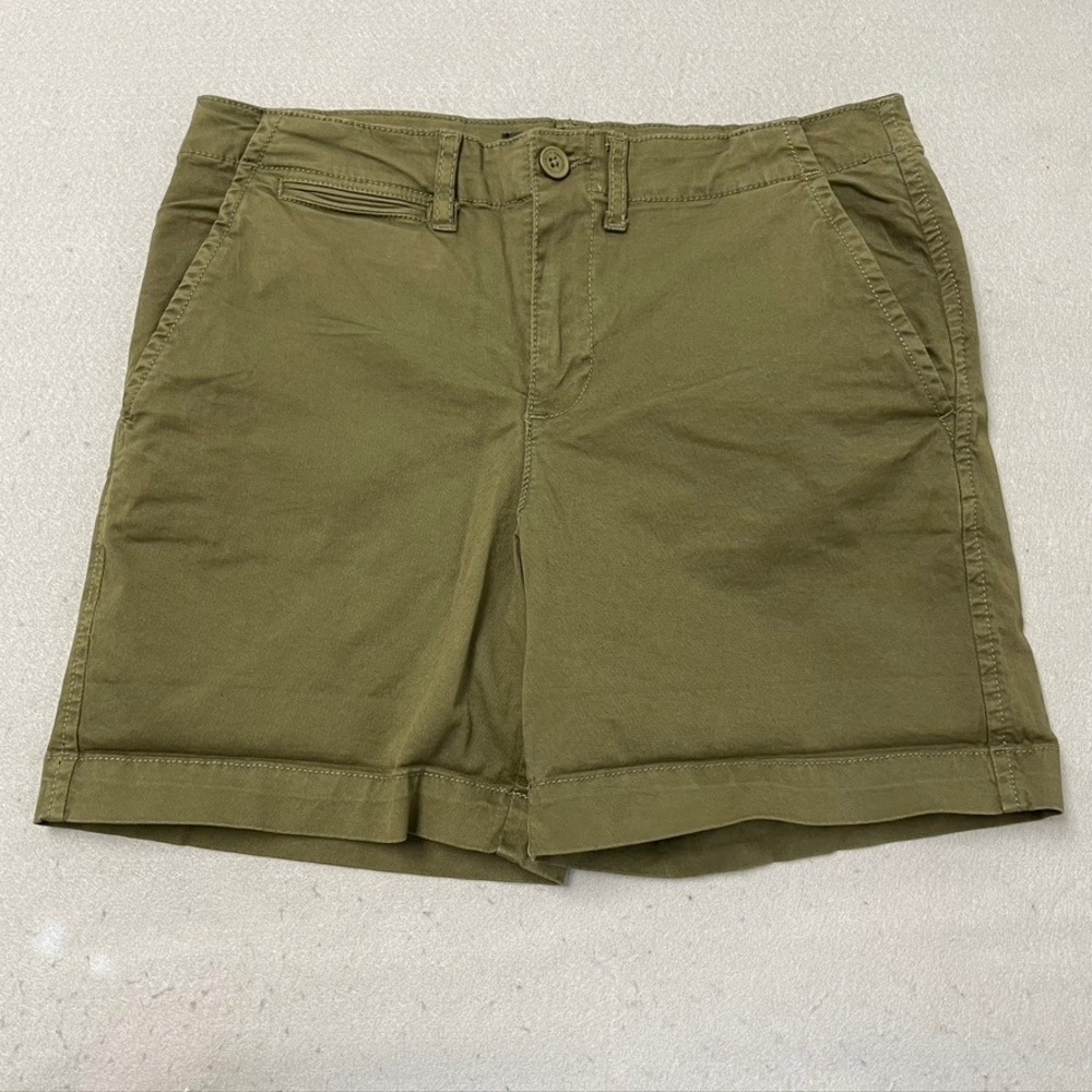 Sanctuary Standard Surplus Shorts Womens‎ 26 Olive Green Utility Chino Cuffed